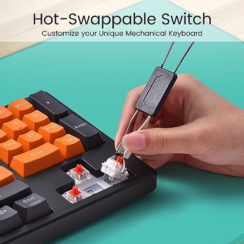 RGB Compact Mechanical Keyboard with Hot Swappable Red Switch