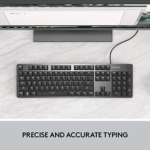 Logitech K845 Mechanical Illuminated Keyboard, Aluminum, Full Size
