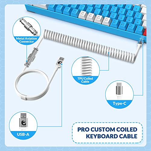 ZIYOU LANG Gaming Keyboard: 65% TKL Tactile Blue