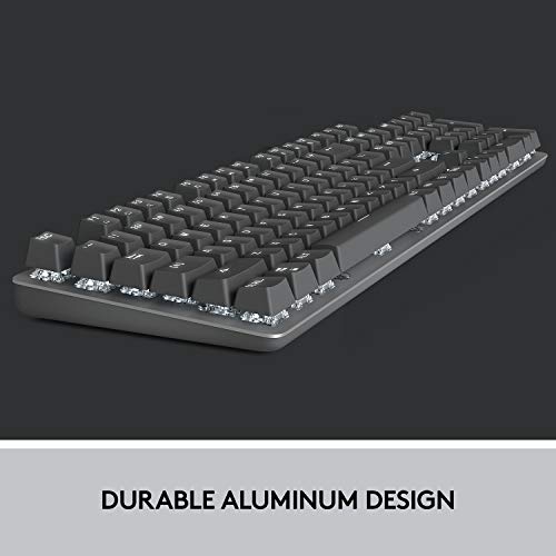 Logitech K845 Mechanical Illuminated Keyboard, Aluminum, Full Size