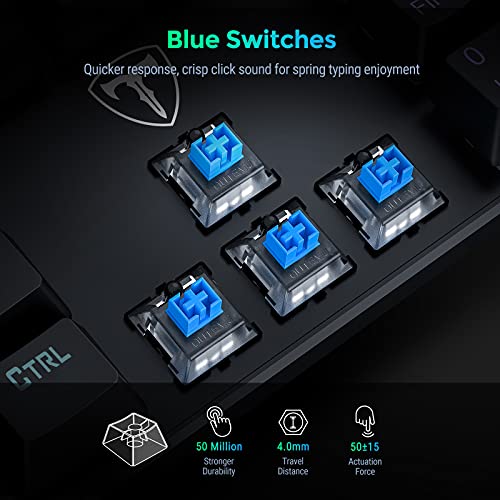 Ultra-Slim RGB Mechanical Gaming Keyboard: Blue Switch