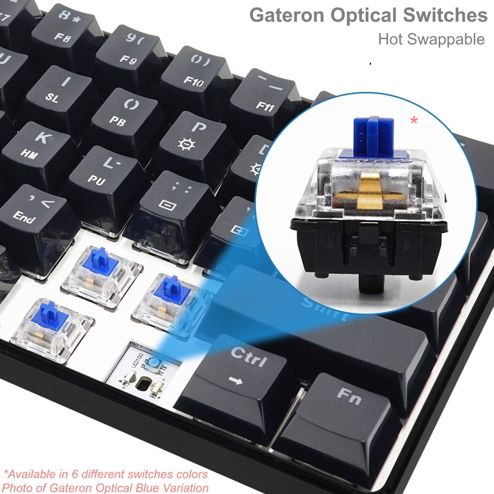 Compact HK Gaming GK61 Keyboard | RGB Backlit