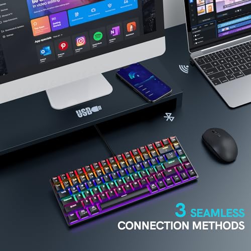 SABLUTE Compact Bluetooth Mechanical Gaming Keyboard