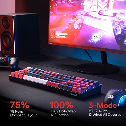 Compact Redragon K628 Pro Wireless RGB Gaming Keyboard