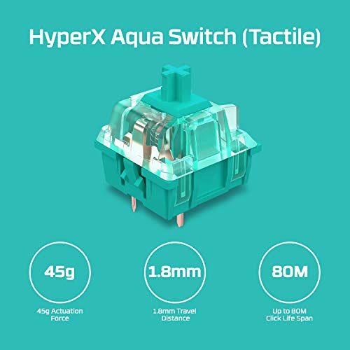HyperX Alloy Origins Core TKL Gaming Keyboard - Mech, RGB, Aqua