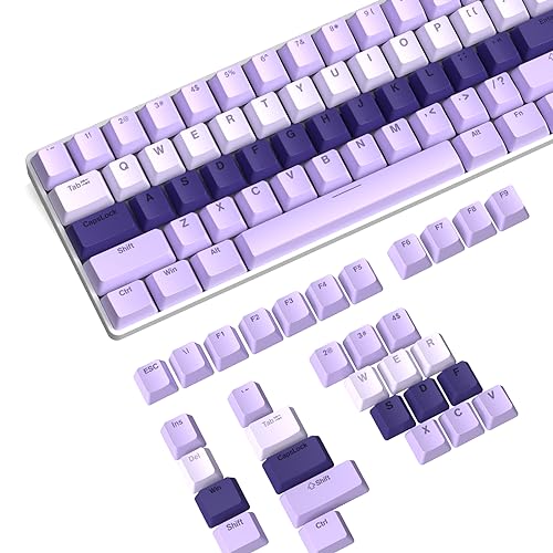 Custom Gradient Light Purple ABS Keycap Set - 112 Key OEM Profile for Mechanical Keyboards