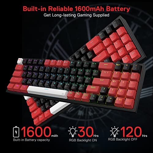 Compact Redragon K628 Pro Wireless RGB Gaming Keyboard