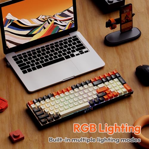 RK ROYAL KLUDGE RK100 Wireless Mechanical Keyboard (Red)