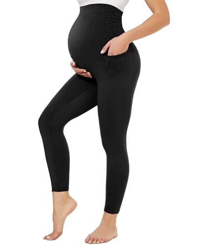 Maternity Yoga Leggings with High Waist and Pockets