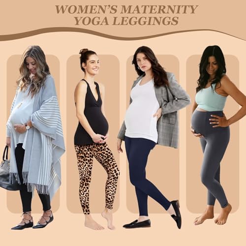 Maternity Yoga Leggings with High Waist and Pockets