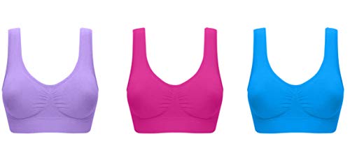 Pack of 3 Comfort Padded Yoga Bras for Women