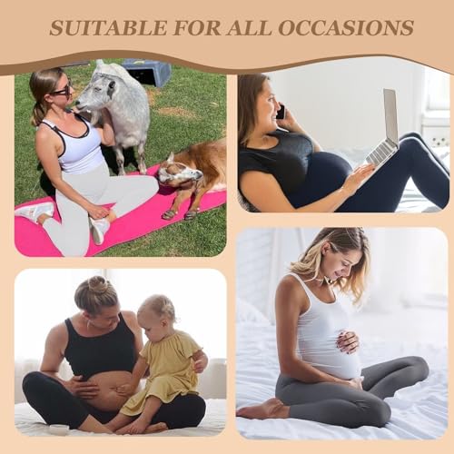 Maternity Yoga Leggings with High Waist and Pockets