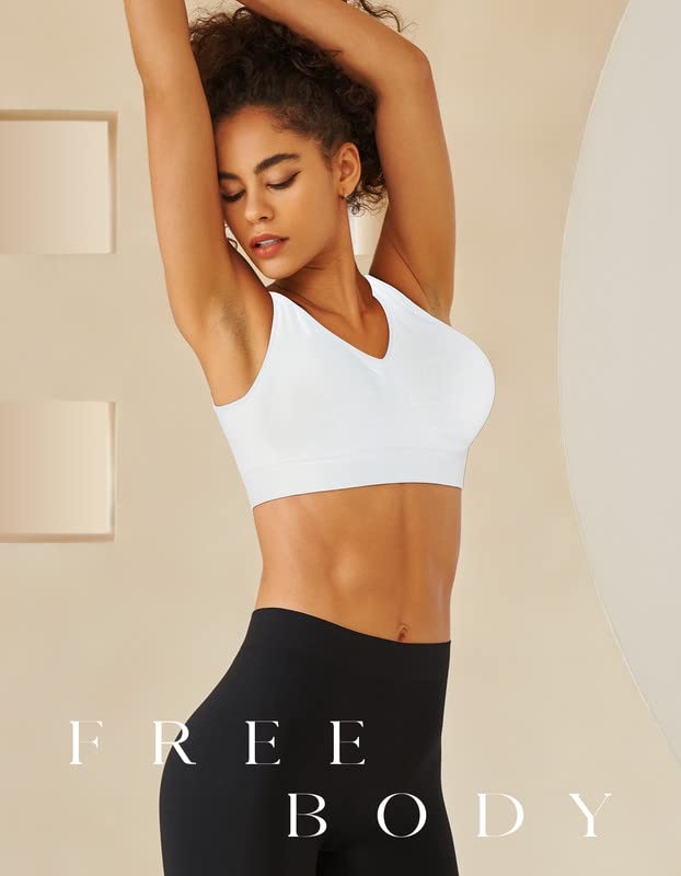 SIMIYA Women's Comfort Yoga Bras, 2 Pack, Size XXXL