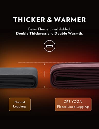 CRZ YOGA Women's Fleece Lined High Waist Leggings