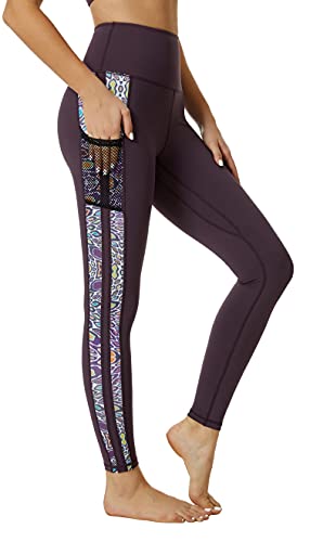 Sugar Pocket Women's Deep Purple Yoga Leggings