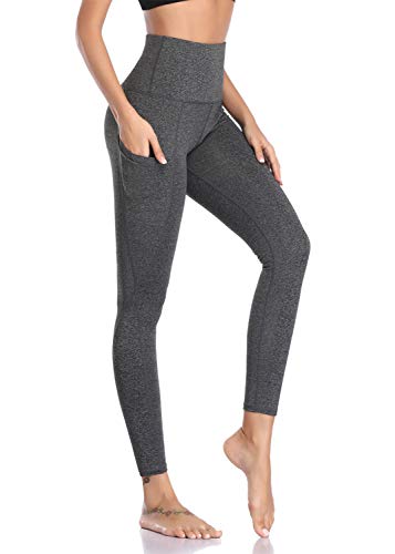 Joweechy High Waist Yoga Leggings with Pocket, Gray