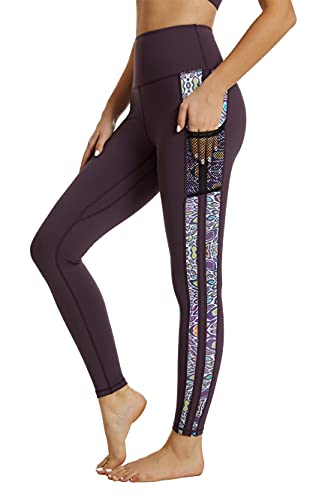 Sugar Pocket Women's Deep Purple Yoga Leggings