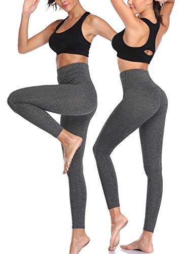 Joweechy High Waist Yoga Leggings with Pocket, Gray