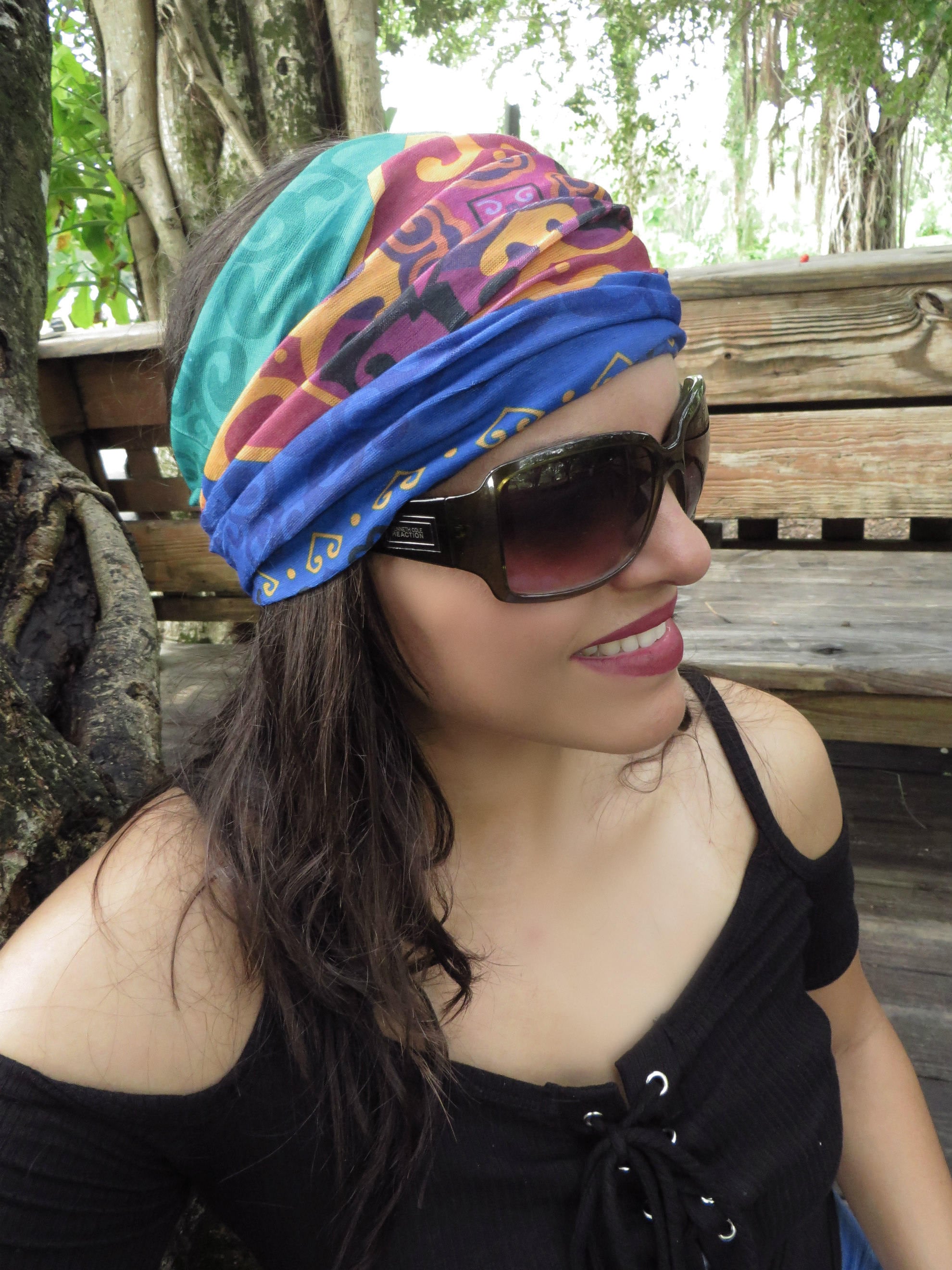Boho Yoga Headband - Wide Turban