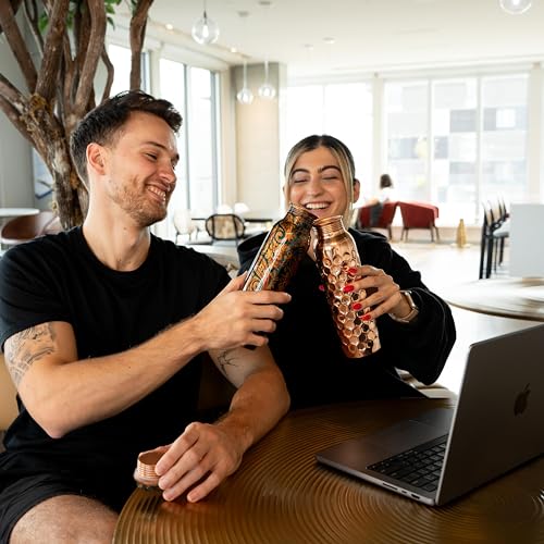 Ayurvedic Pure Copper Water Bottle - 1 Liter