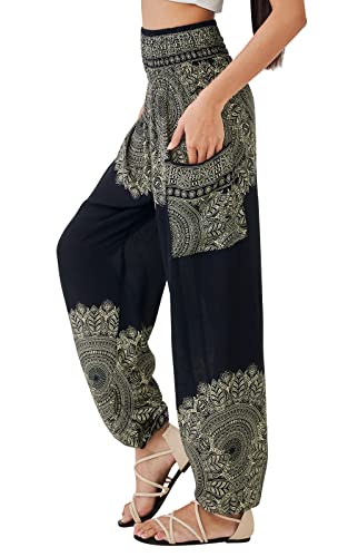 Boho Yoga Harem Pants - Onyx - Small/Medium