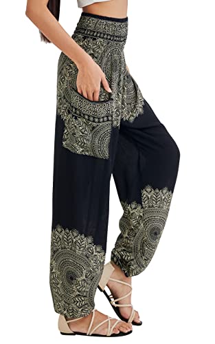 Boho Yoga Harem Pants - Onyx - Small/Medium