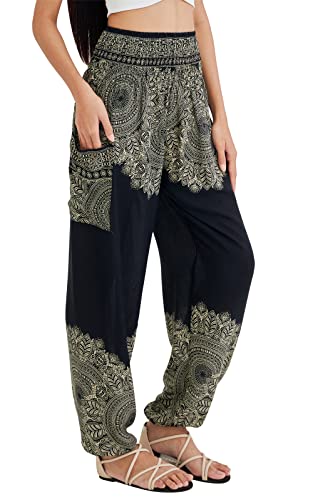 Boho Yoga Harem Pants - Onyx - Small/Medium