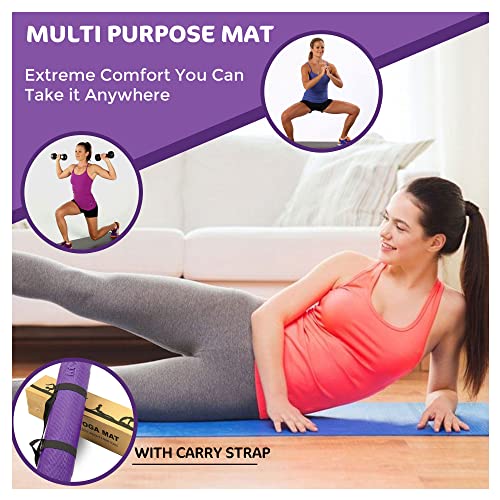 Premium Eco-Friendly Lions Yoga Mat with Carry Strap