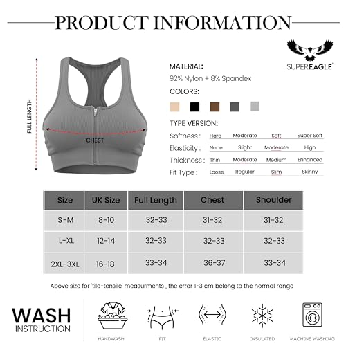 Super Eagle® Front Zip Crop Top for Yoga