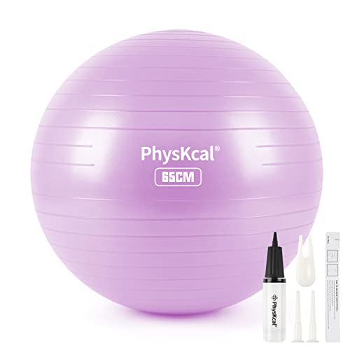 Purple 65cm PhysKcal Gym Ball for Yoga Pilates