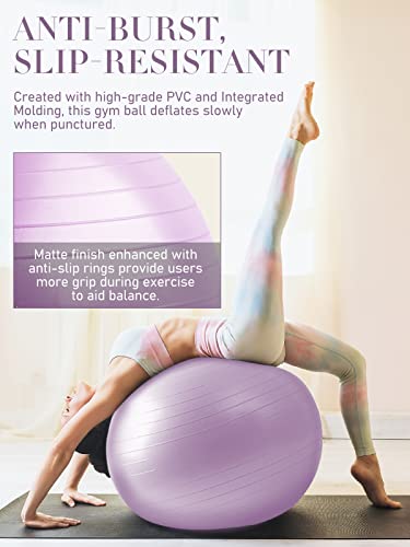 Purple 65cm PhysKcal Gym Ball for Yoga Pilates
