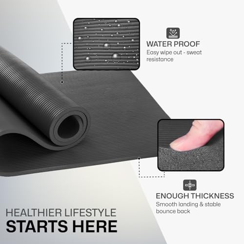 Xn8 Sports 15mm NBR Yoga Mat - Lightweight, Non-Tearable