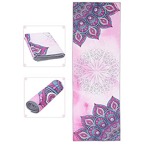 Qchomee Non Slip Printed Yoga Towel