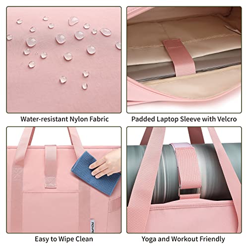 Moyaqi Yoga Tote Bag: Gym Bag with Mat Strap