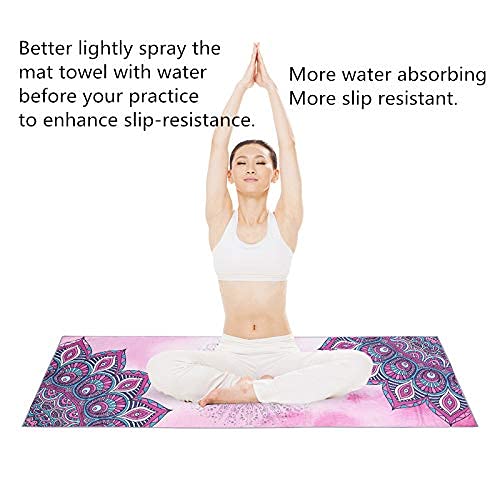 Qchomee Non Slip Printed Yoga Towel