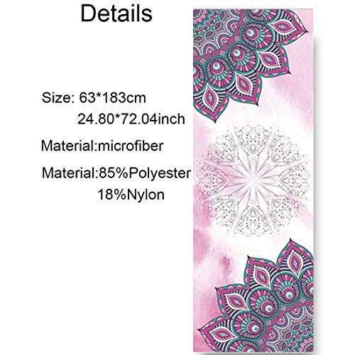 Qchomee Non Slip Printed Yoga Towel