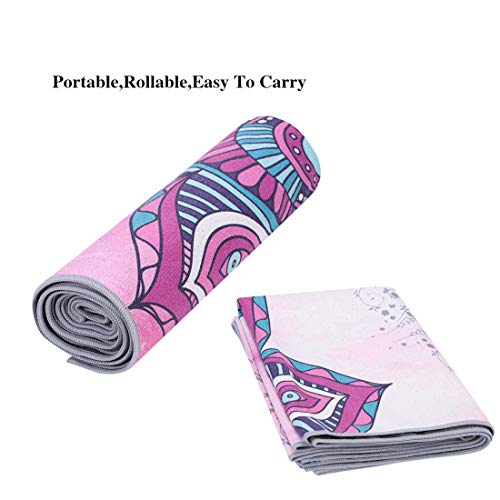 Qchomee Non Slip Printed Yoga Towel