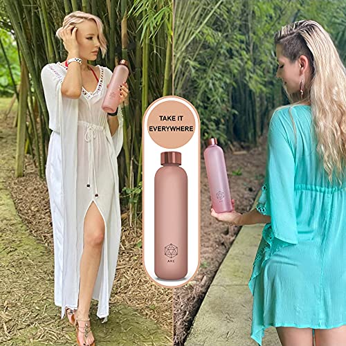 Time Marker Water Bottle - 32oz Pink/Rose Gold