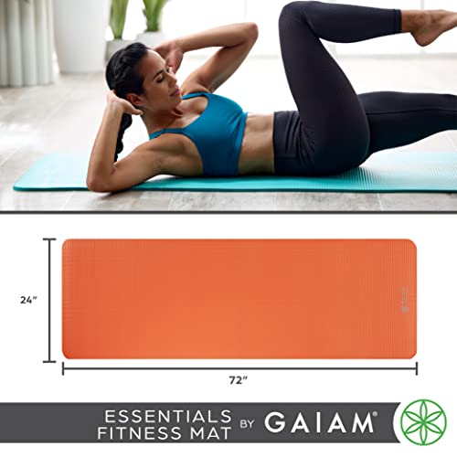 Gaiam Thick Yoga Mat with Easy-Cinch