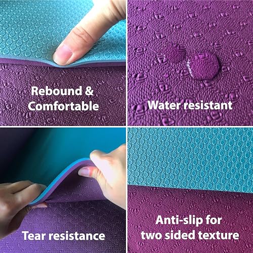 Thick Non-Slip Feetlu Yoga Mat with Strap