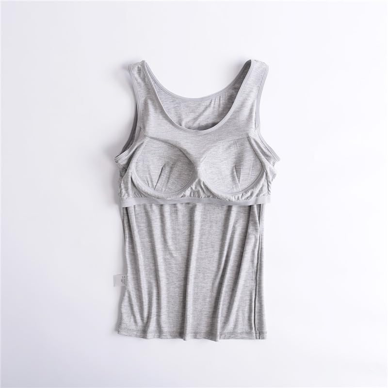 Women's Seamless Yoga Tank Top with Built-in Bra