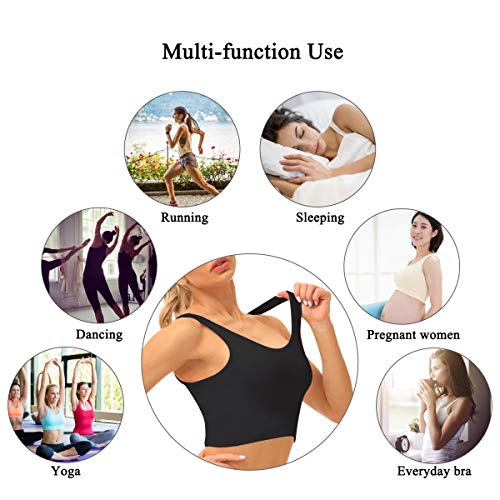 SIMIYA Women Seamless Sports Bra 2 Pack Black/White