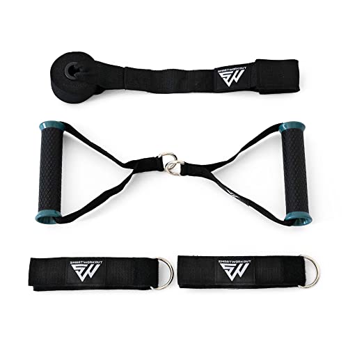 Adjustable Resistance Bands Set with Training Program and Bar