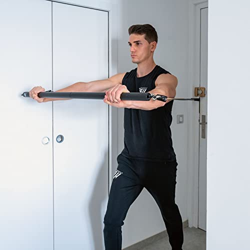 Adjustable Resistance Bands Set with Training Program and Bar