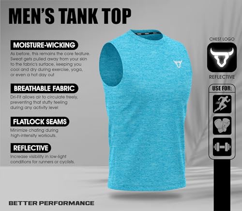Men's Dry-Fit Muscle Tank Tops 3-Pack