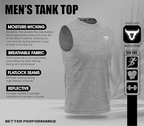 Men's Dry-Fit Muscle Tank Tops 3-Pack