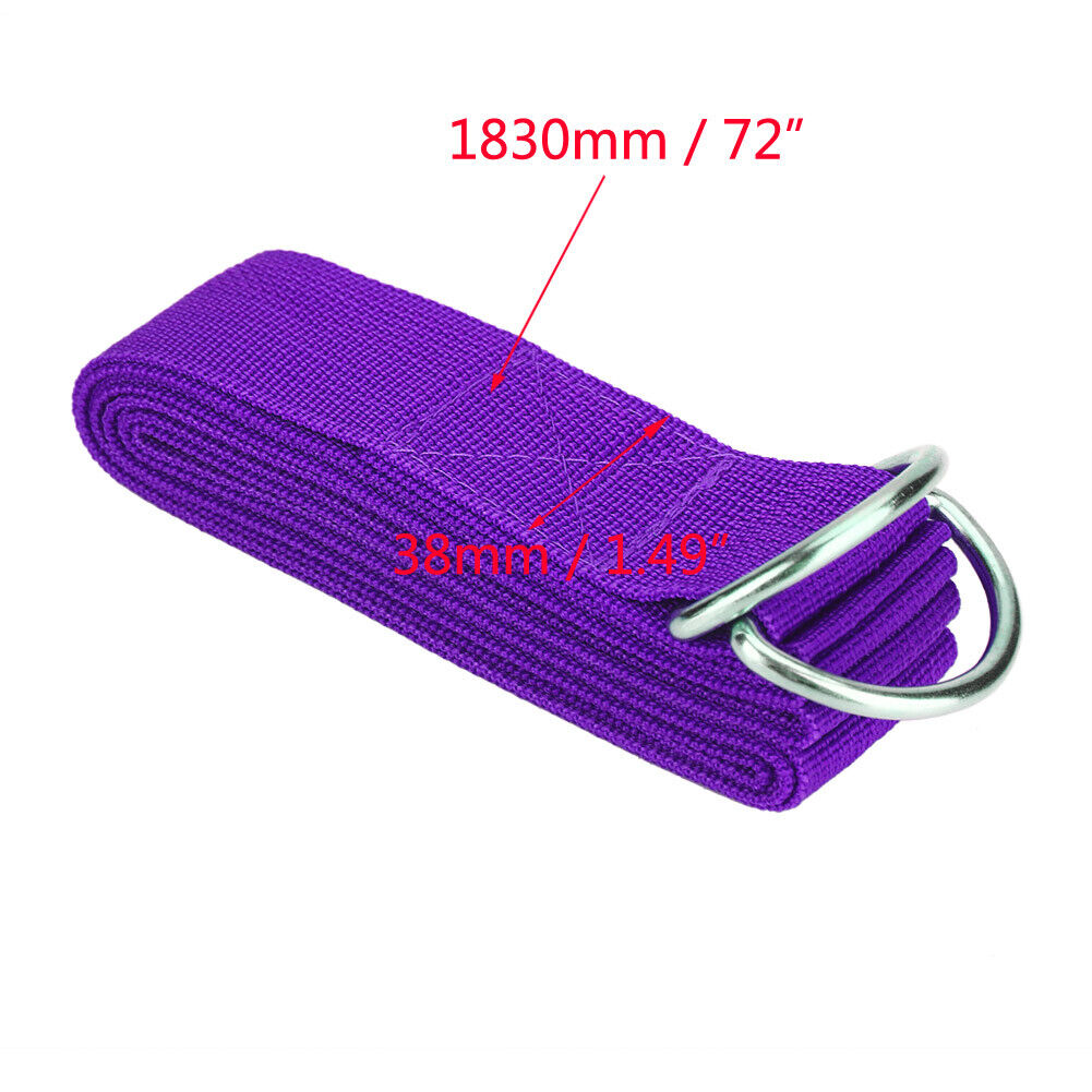 Adjustable D Ring Yoga Stretch Strap Belt