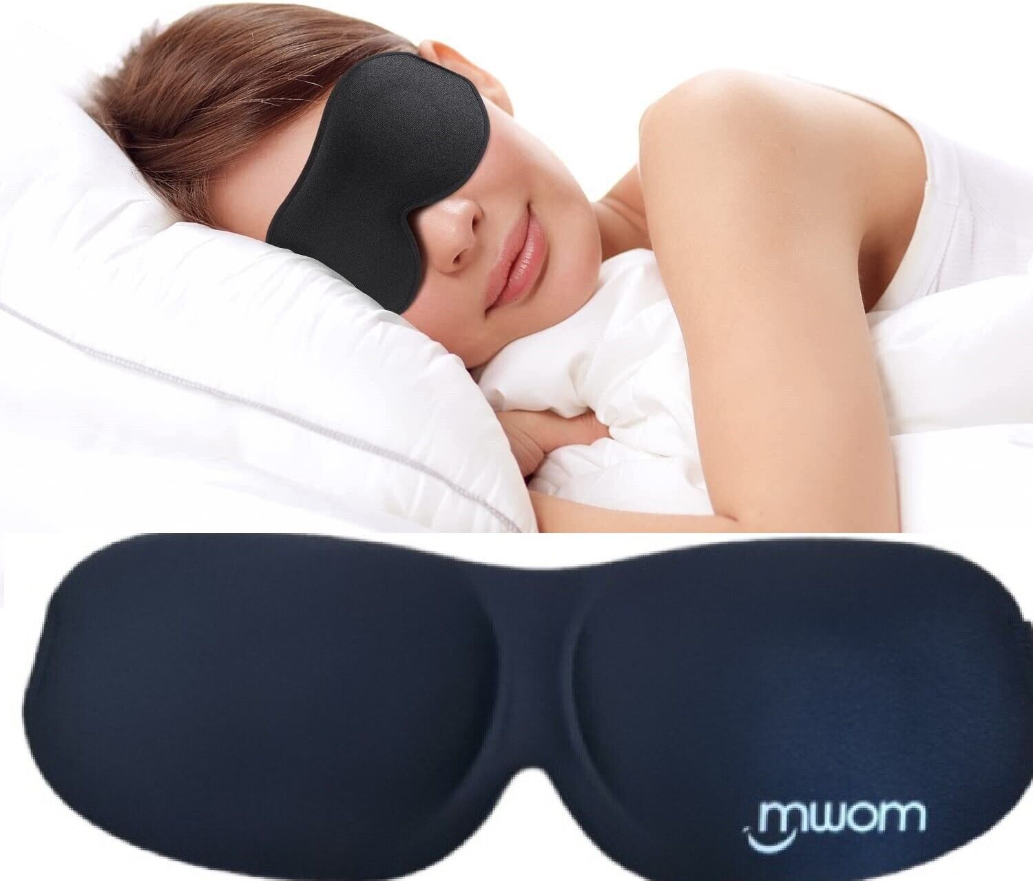 Set of 2 Blackout 3D Padded Yoga Eye Masks