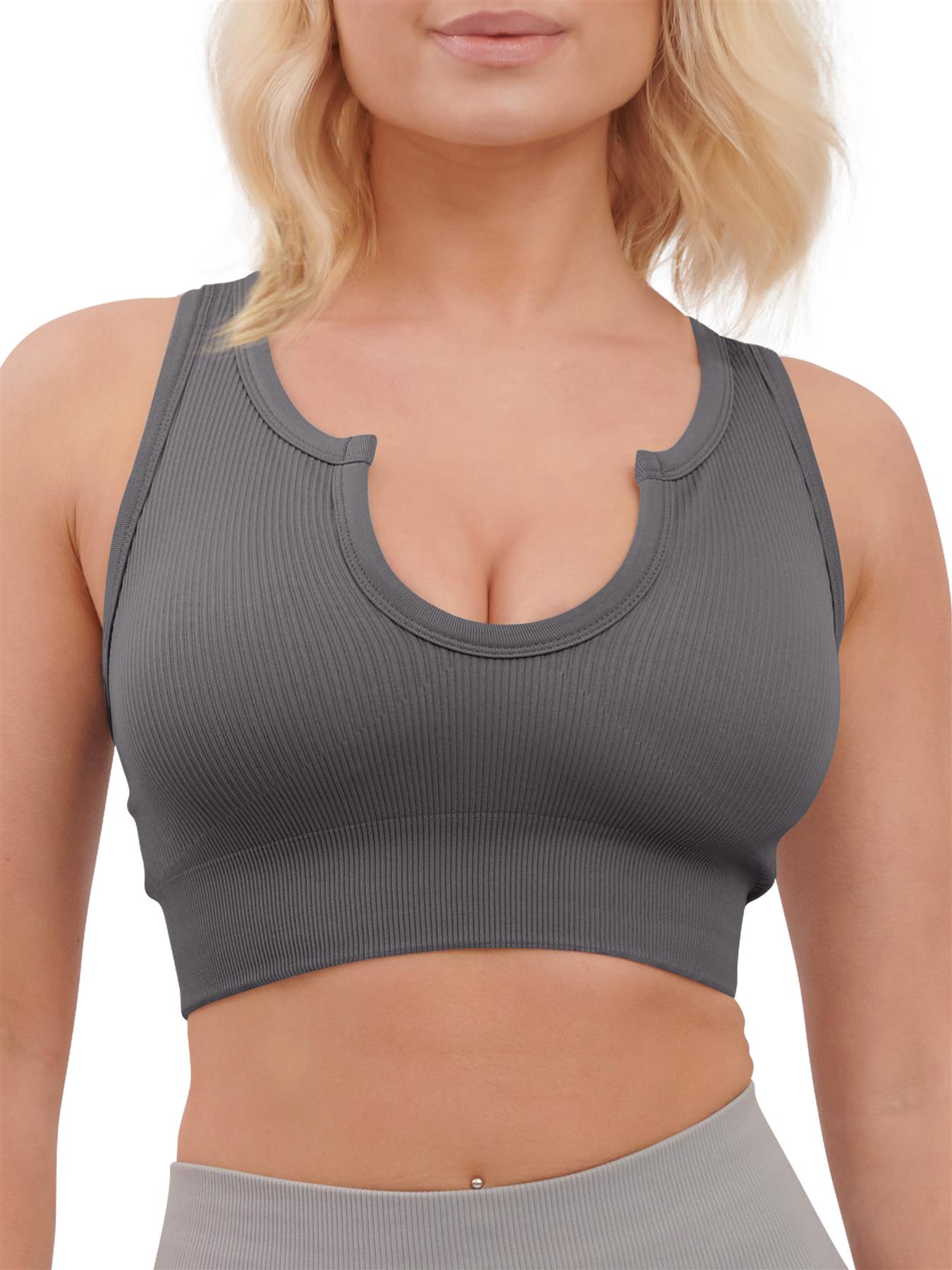 Women's Crop Top Yoga Bra for Workout Fitness