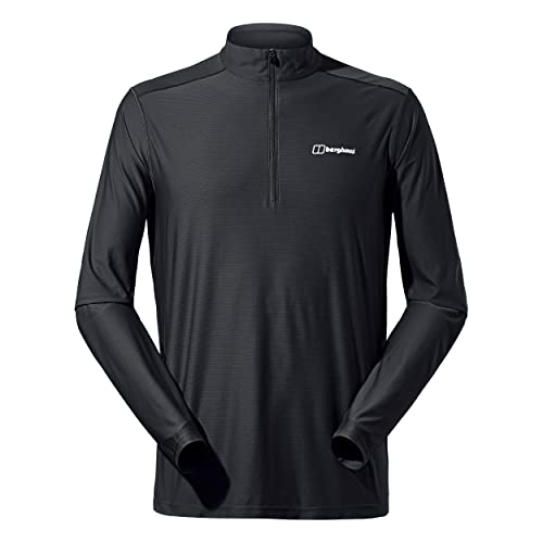 Men's Black Long Sleeve Tech Baselayer T-Shirt, Size M